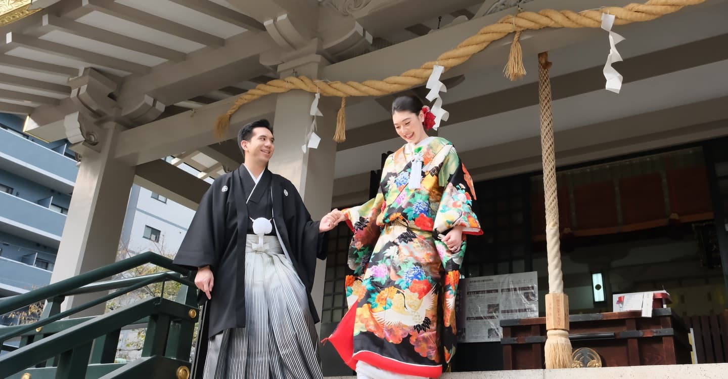 大阪難波神社での結婚式の写真