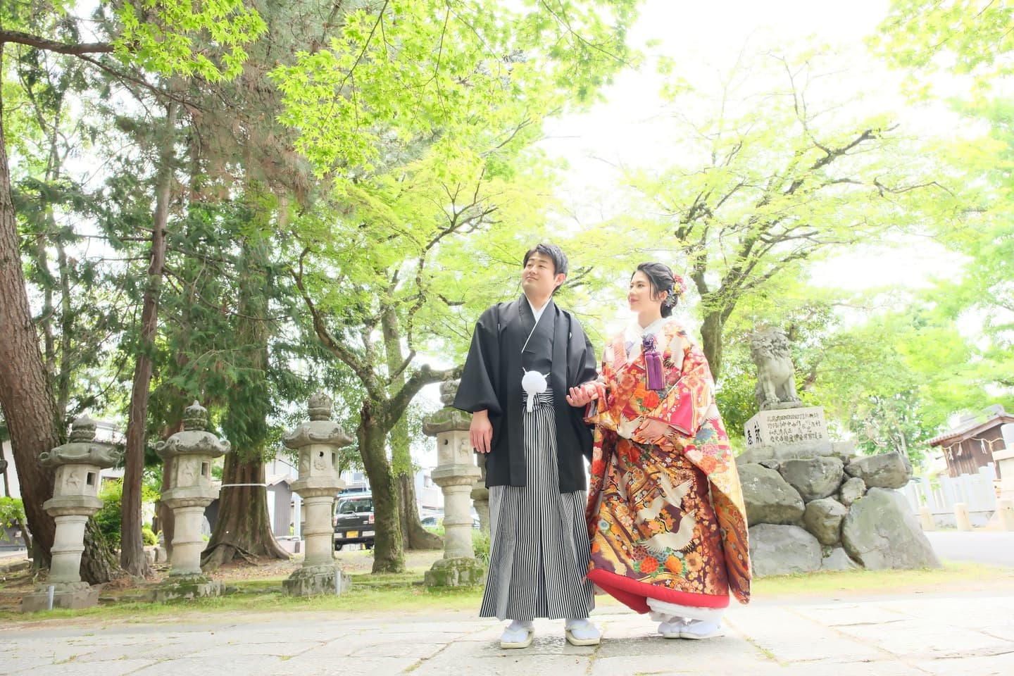 立木神社での結婚式の写真