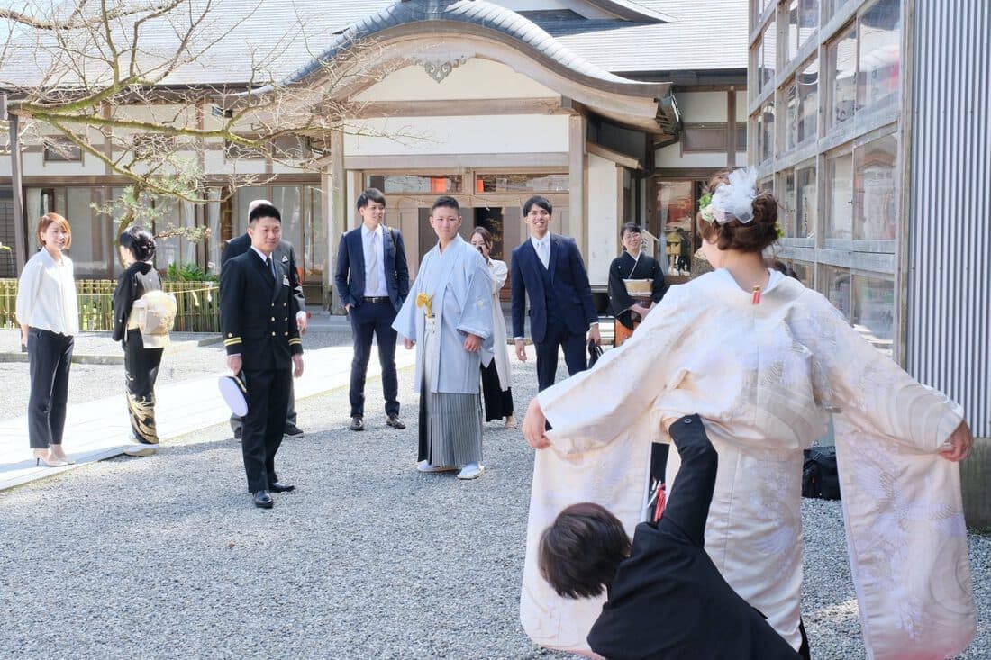 熊野那智大社の結婚式の写真
