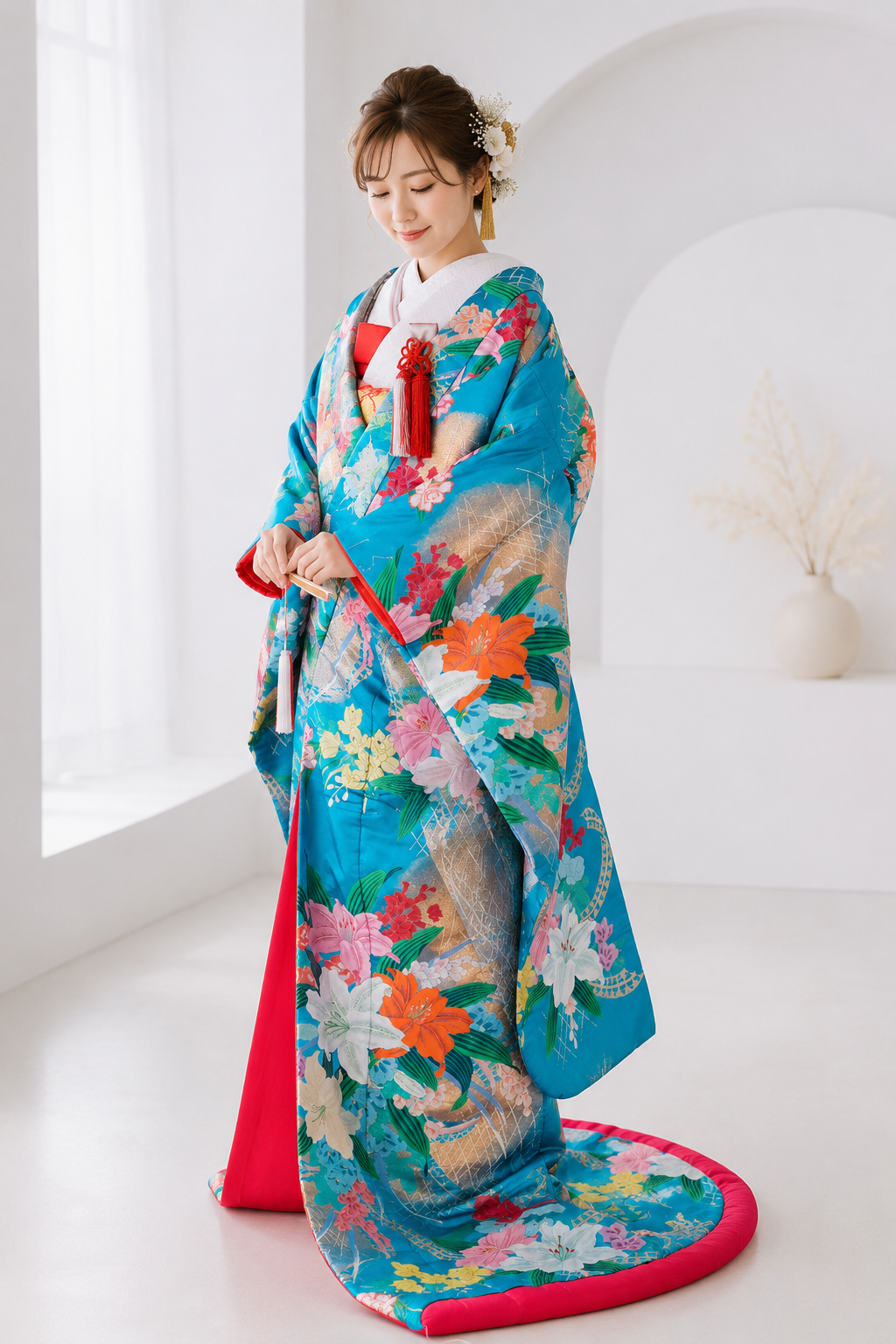 色打掛を着ている花嫁の写真