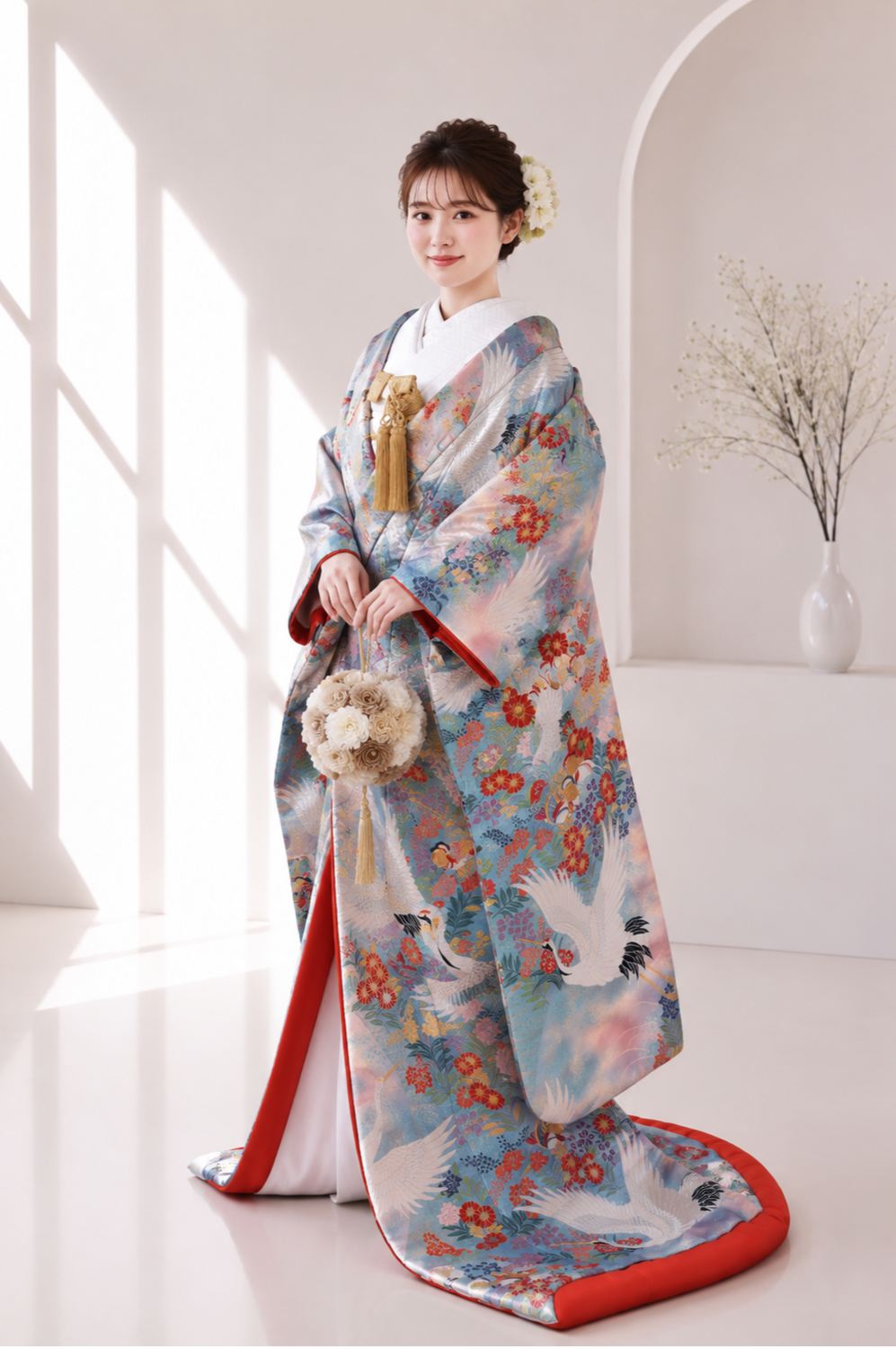 色打掛を着ている花嫁の写真