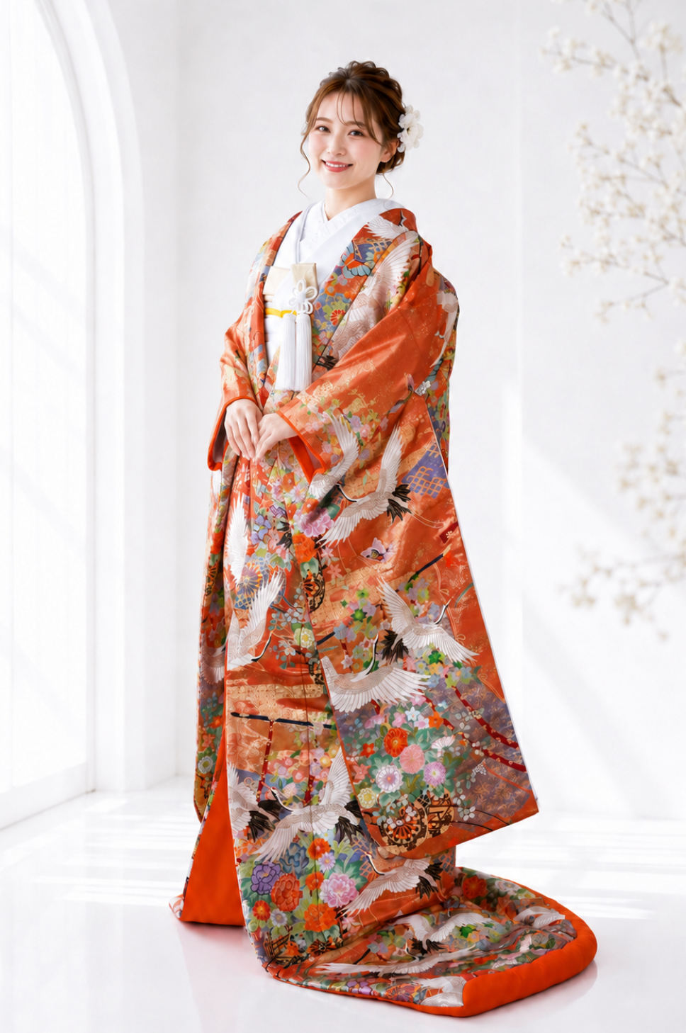 色打掛を着ている花嫁の写真