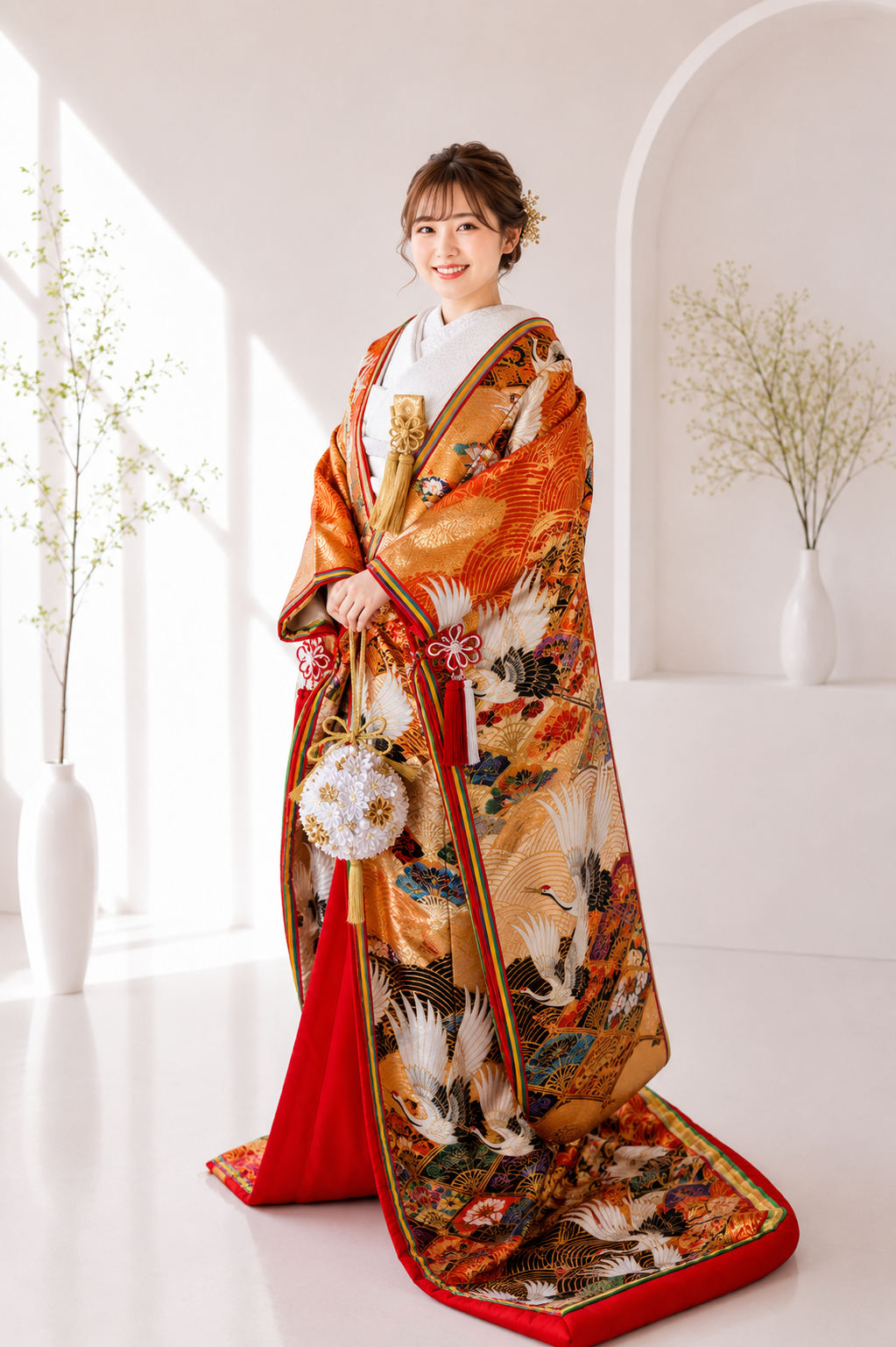 色打掛を着ている花嫁の写真