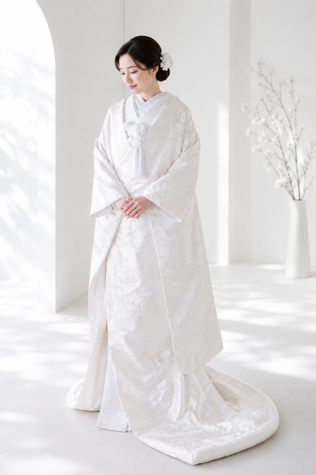 白むくを着た花嫁