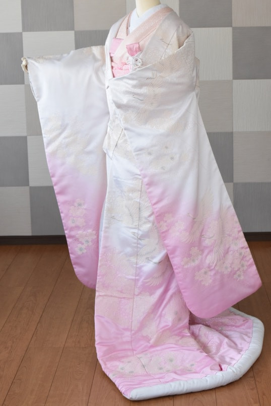 ピンク掛下白無垢豪華かわいい美しいレンタル