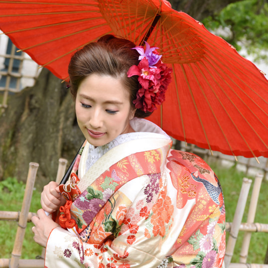 赤い色打掛豪華美しいレンタル