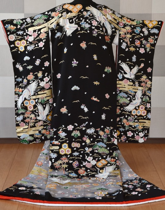 黒引き白無垢打掛豪華美しいレンタル