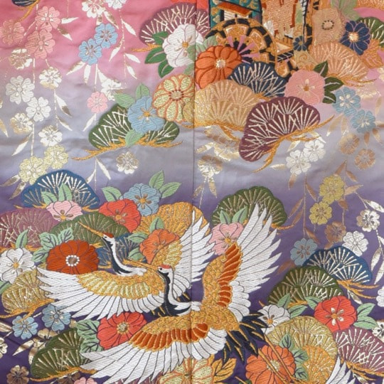 ピンクと紫と赤い色打掛豪華美しいレンタル