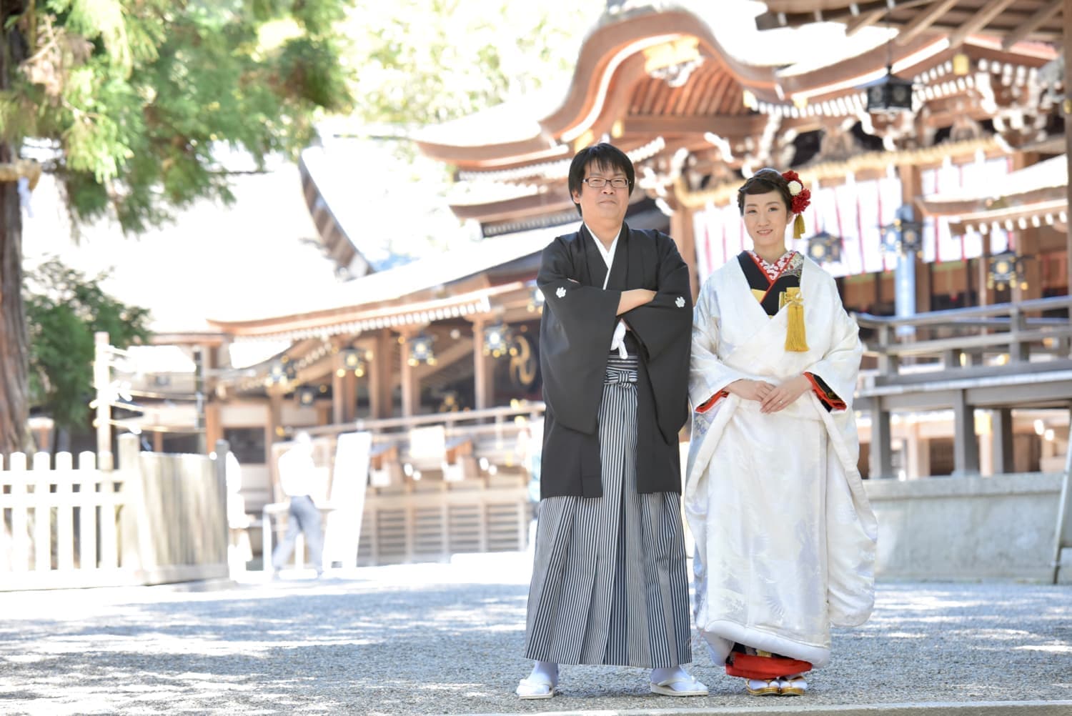 結婚式の黒引きと白無垢レンタル大神神社