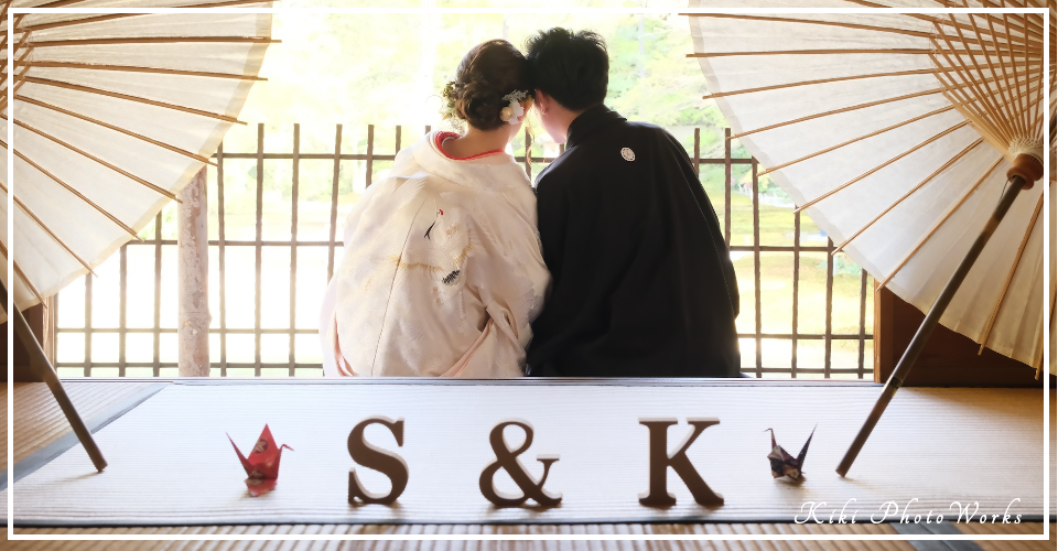 白無垢での奈良フォトウェディングの写真