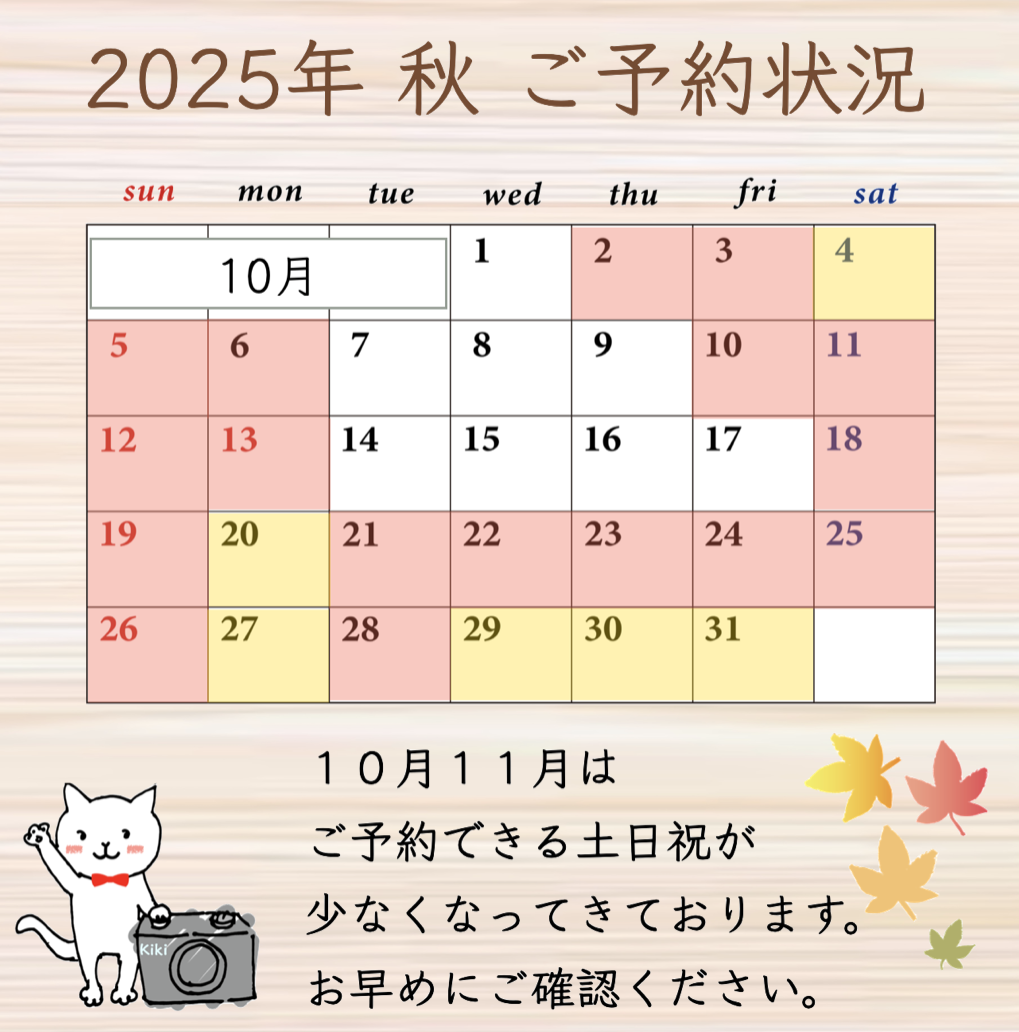 空き状況と予約状況