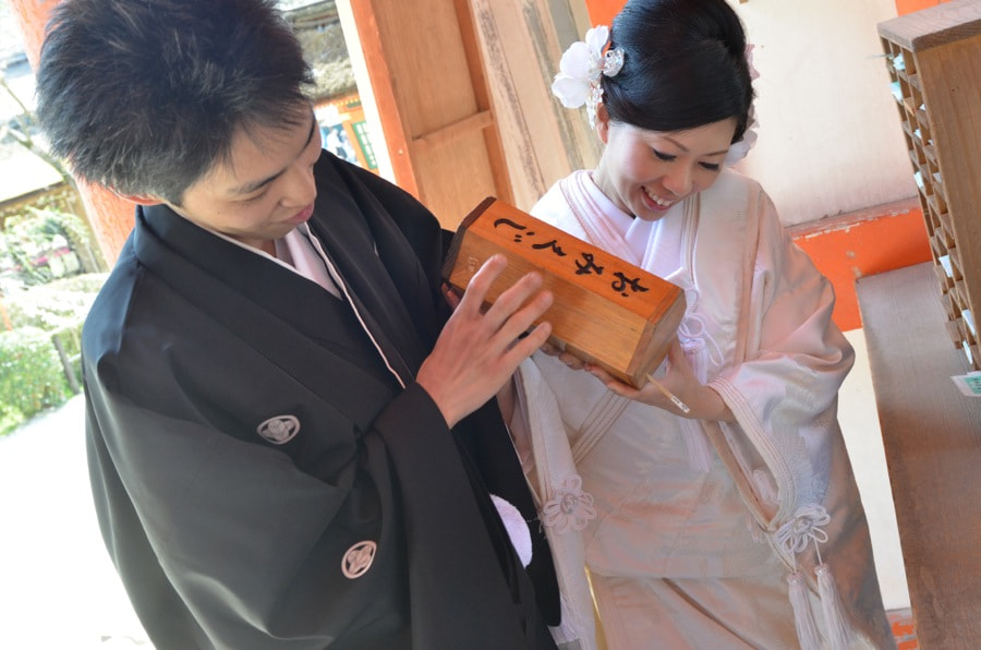 桜の京都で和装前撮りロケーションフォトの写真