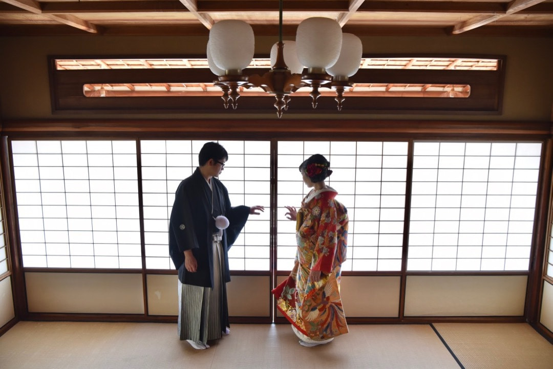 京都で和装前撮りの写真