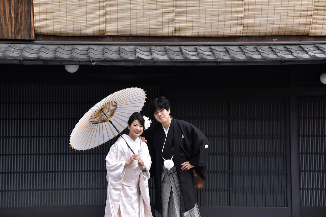 京都嵯峨野竹林と京都祇園で和装前撮り写真