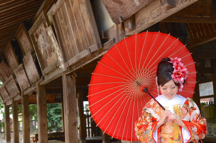 新緑の京都で和装前撮りロケーションフォトの写真