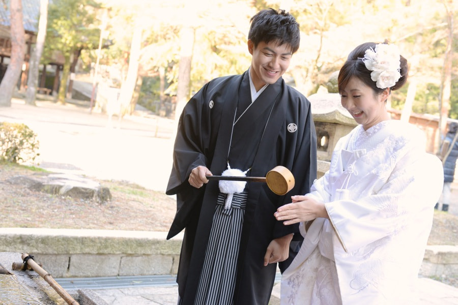 結婚式の前撮りを京都でロケーションフォトの写真