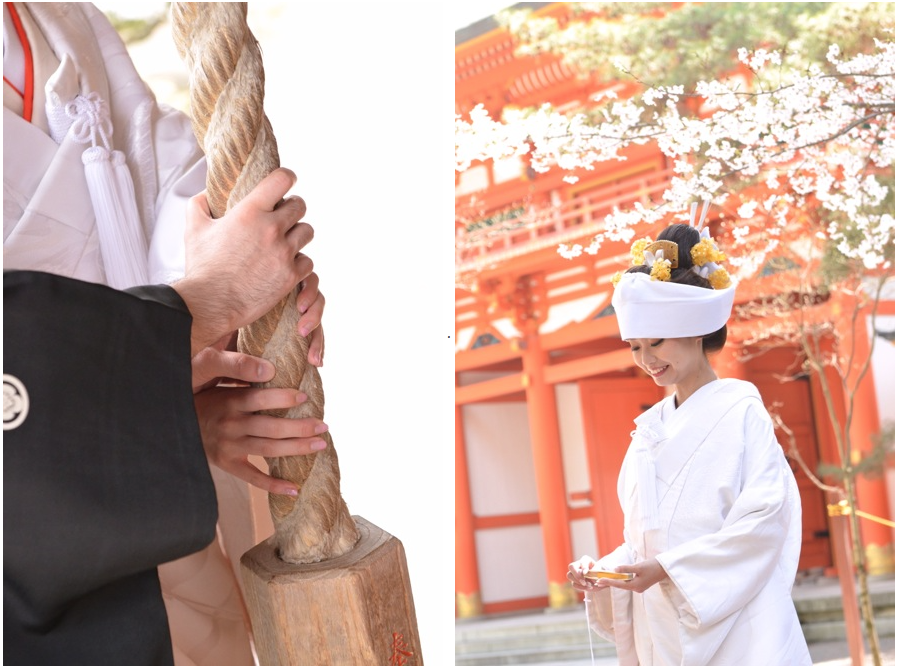 桜の京都で和装前撮りロケーションフォトの写真