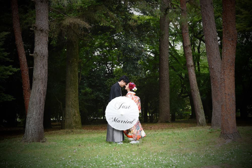 京都でのフォトウェディングの写真