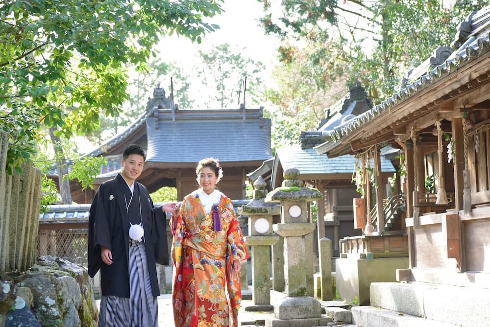京都でのフォトウェディングの写真