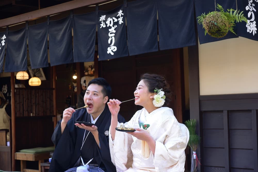 京都でのフォトウェディングの写真