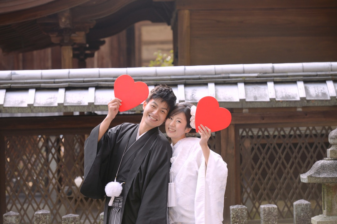 京都で和装前撮りの写真