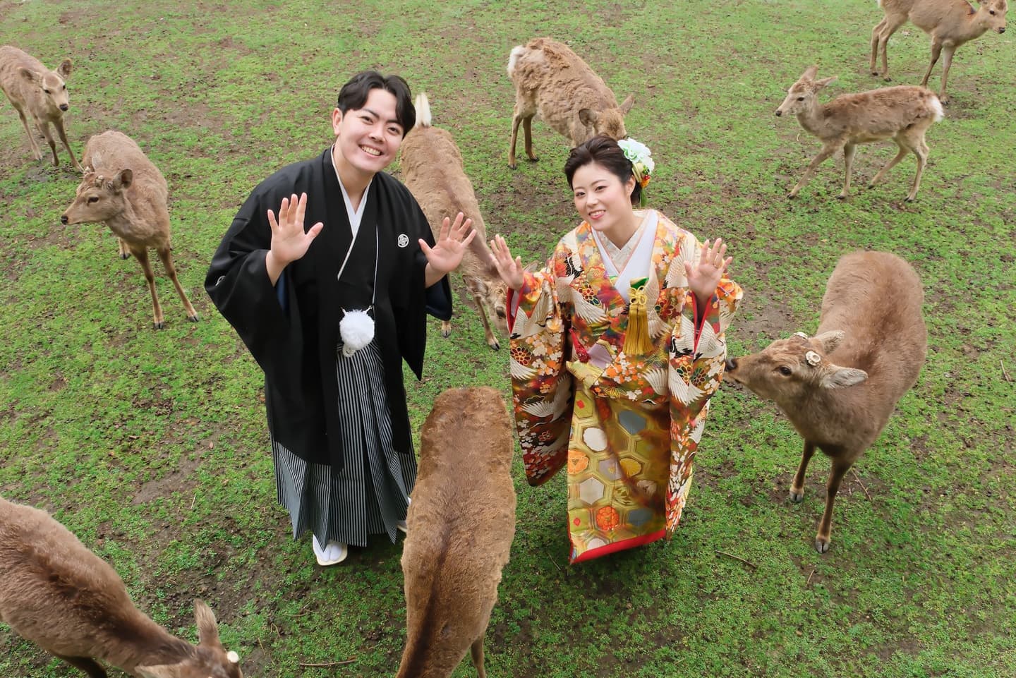 奈良で和装前撮りフォトウェディングの写真