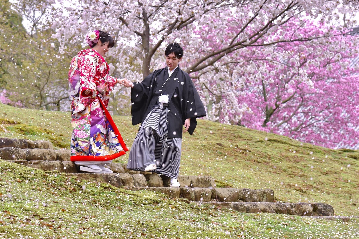 雨のフォトウエディング