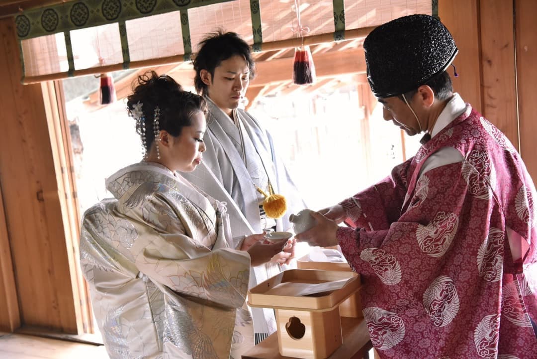 奈良の神社で和装前撮りフォトウエディングの写真