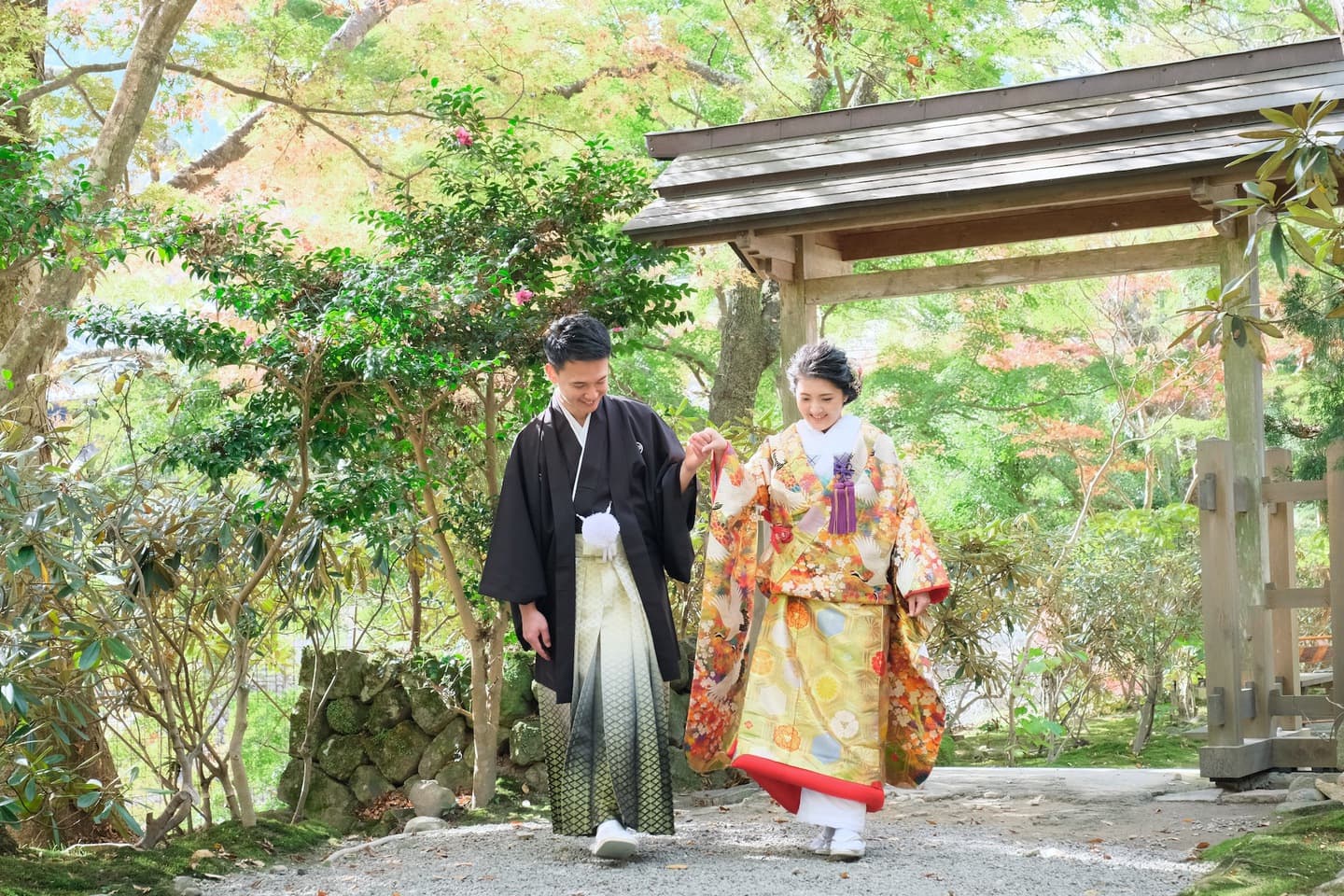 奈良の室生寺での前撮り和装フォトウエディング