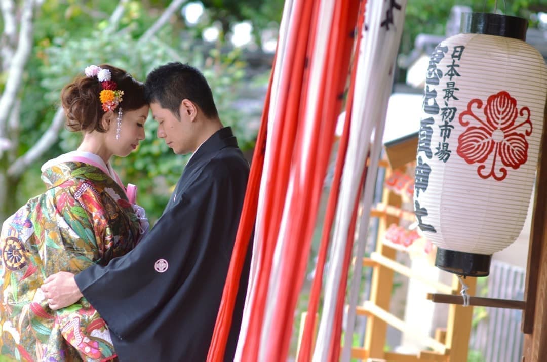 奈良の神社でのフォトウエディング写真