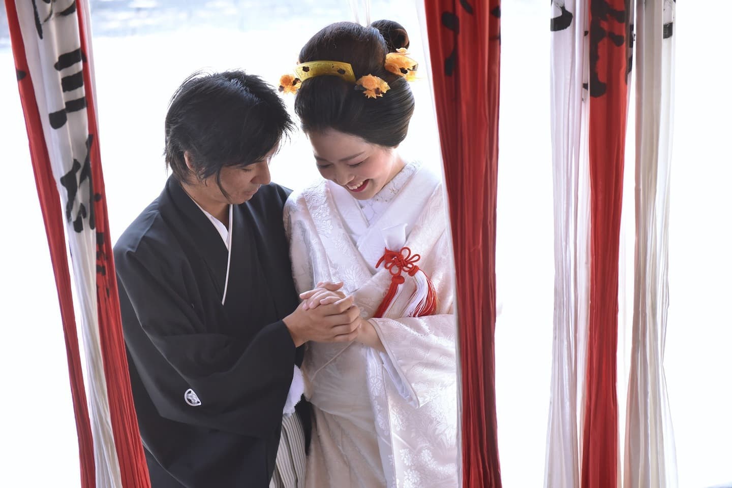 奈良の神社でのフォトウエディング写真