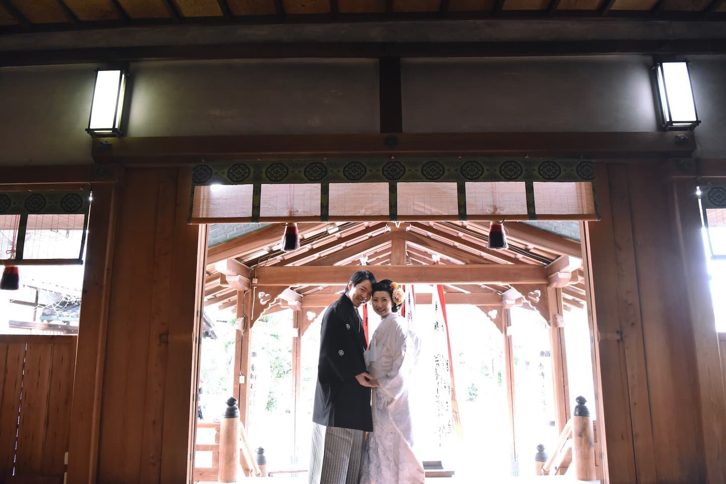 奈良の神社でのフォトウエディング写真