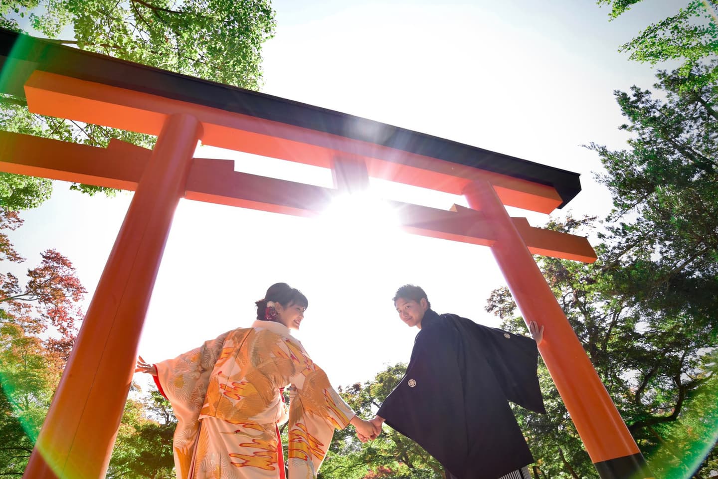 奈良で和装前撮りフォトウェディングの写真