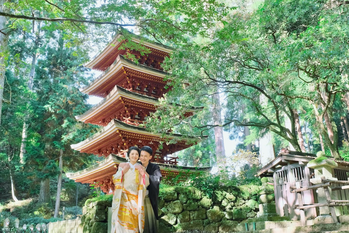 奈良で和装前撮りフォトウェディングの写真