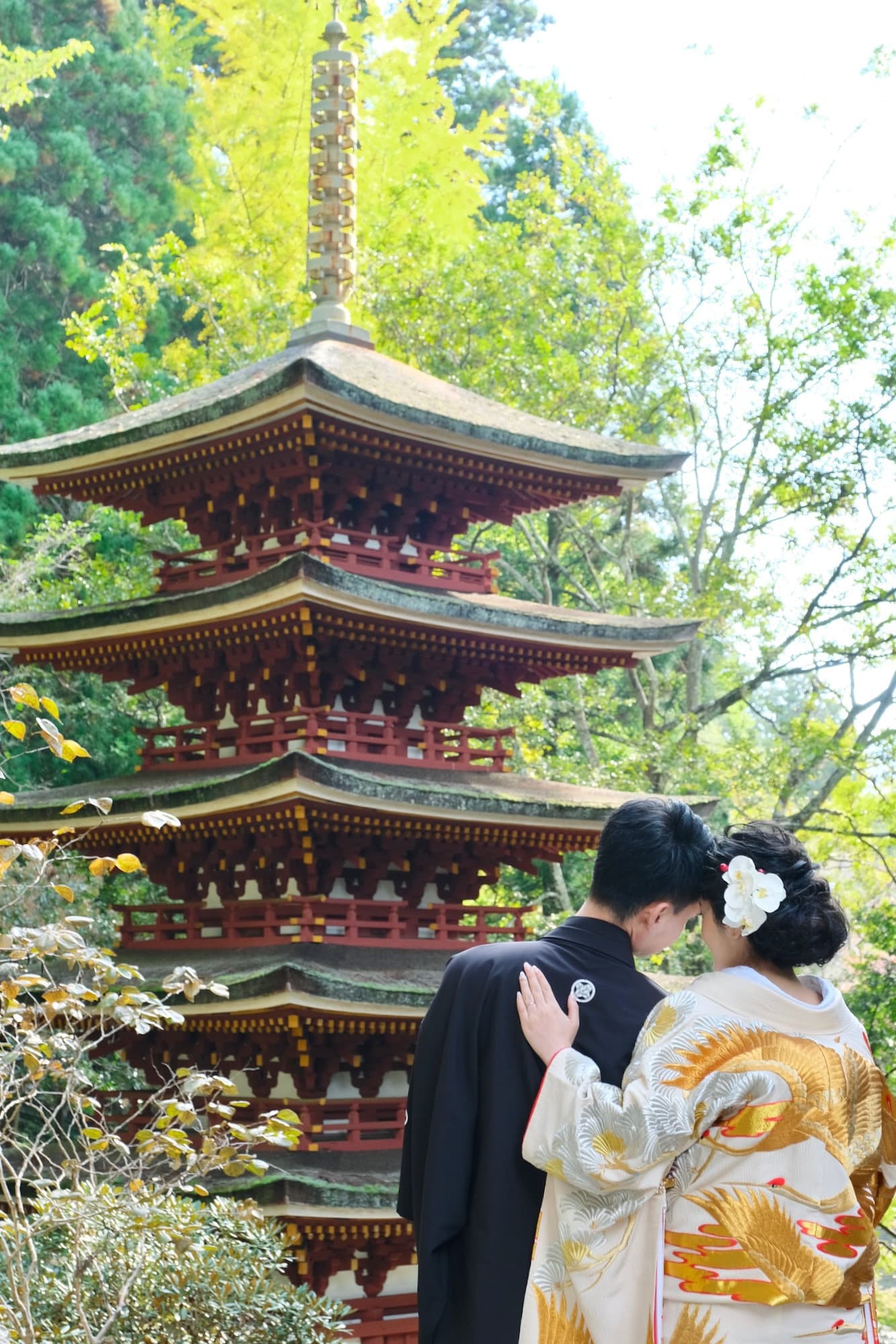 奈良でフォトウエディングの和装衣装