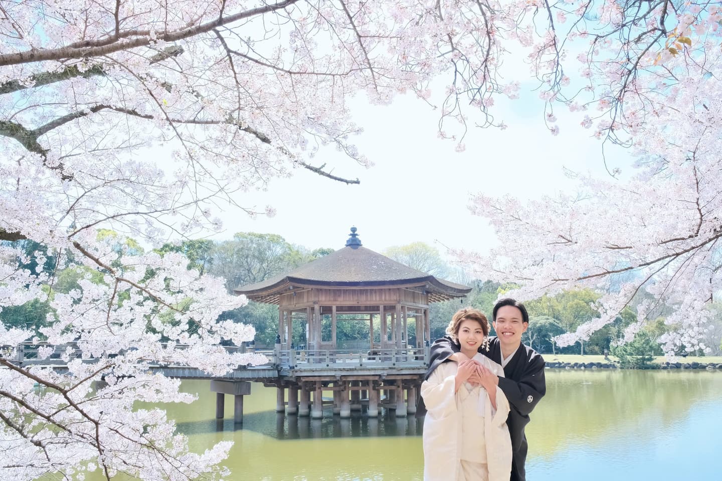 奈良で和装前撮りフォトウェディングの写真