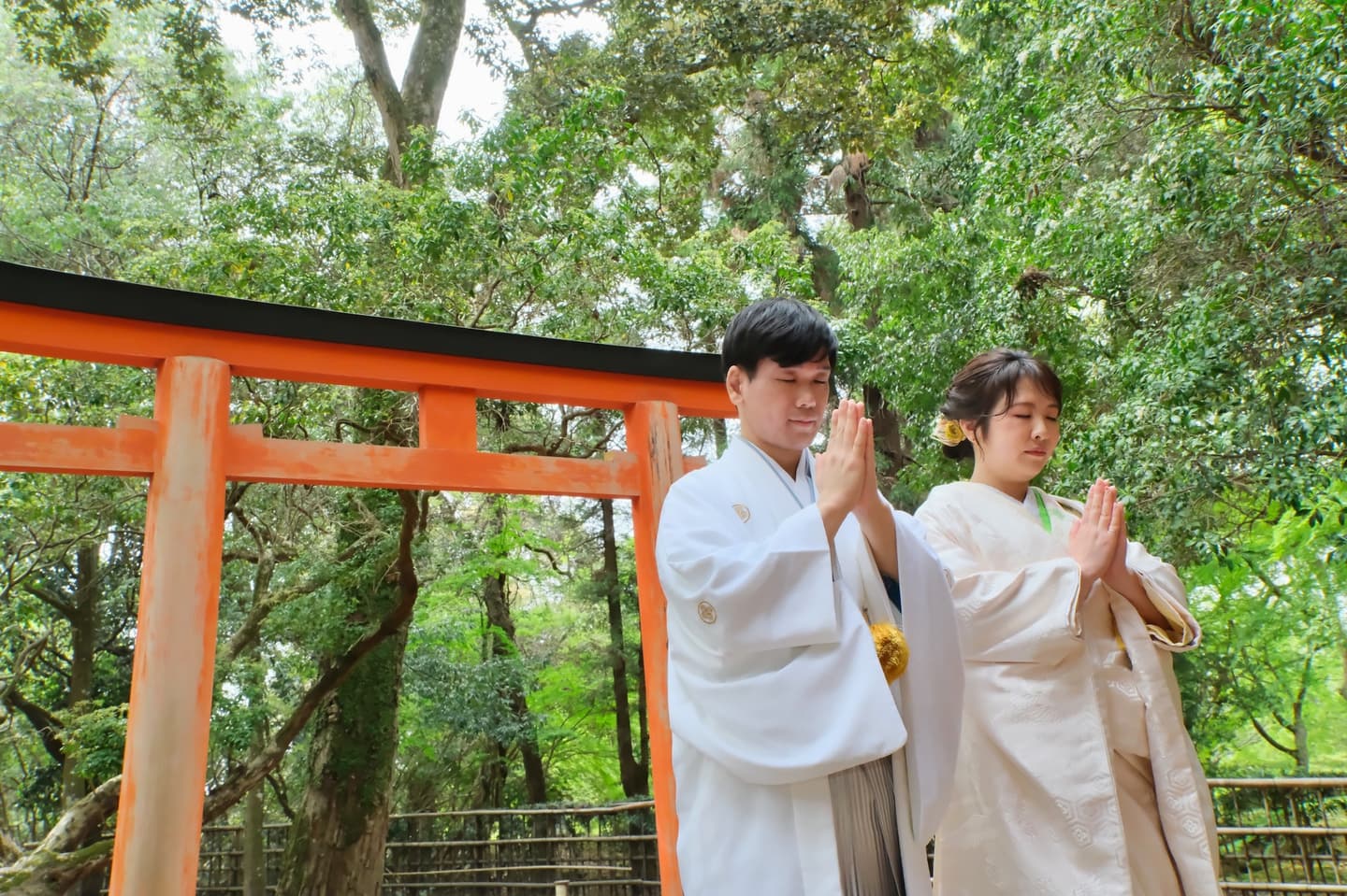 奈良で和装フォトウエディングの花嫁。