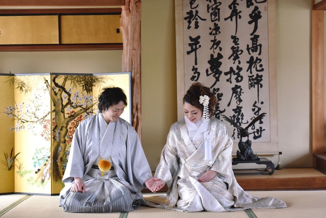 奈良の神社で和装前撮りフォトウェディングの写真