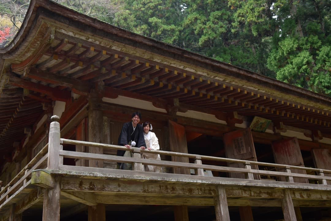 奈良の室生寺での前撮り和装フォトウェディング