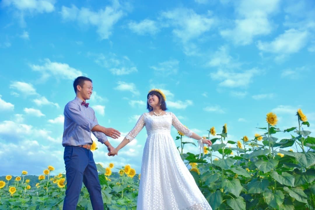 奈良でドレスの結婚写真
