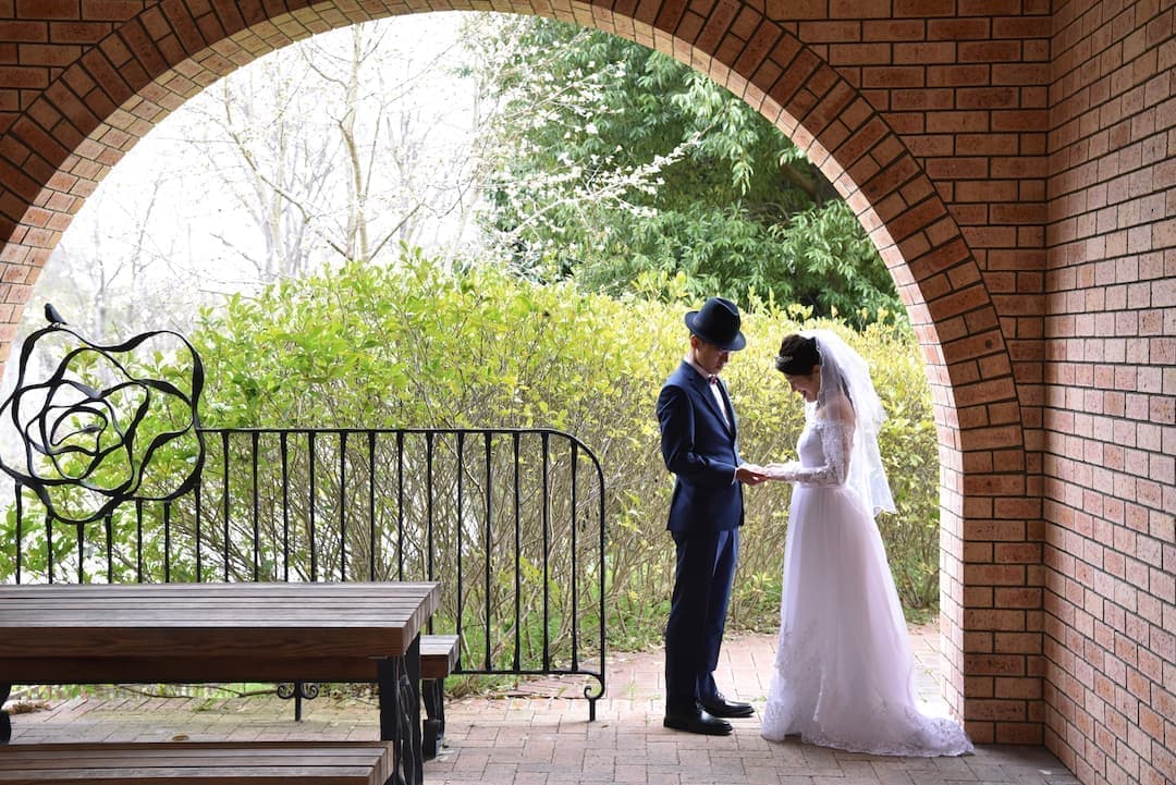 奈良でドレスの結婚写真