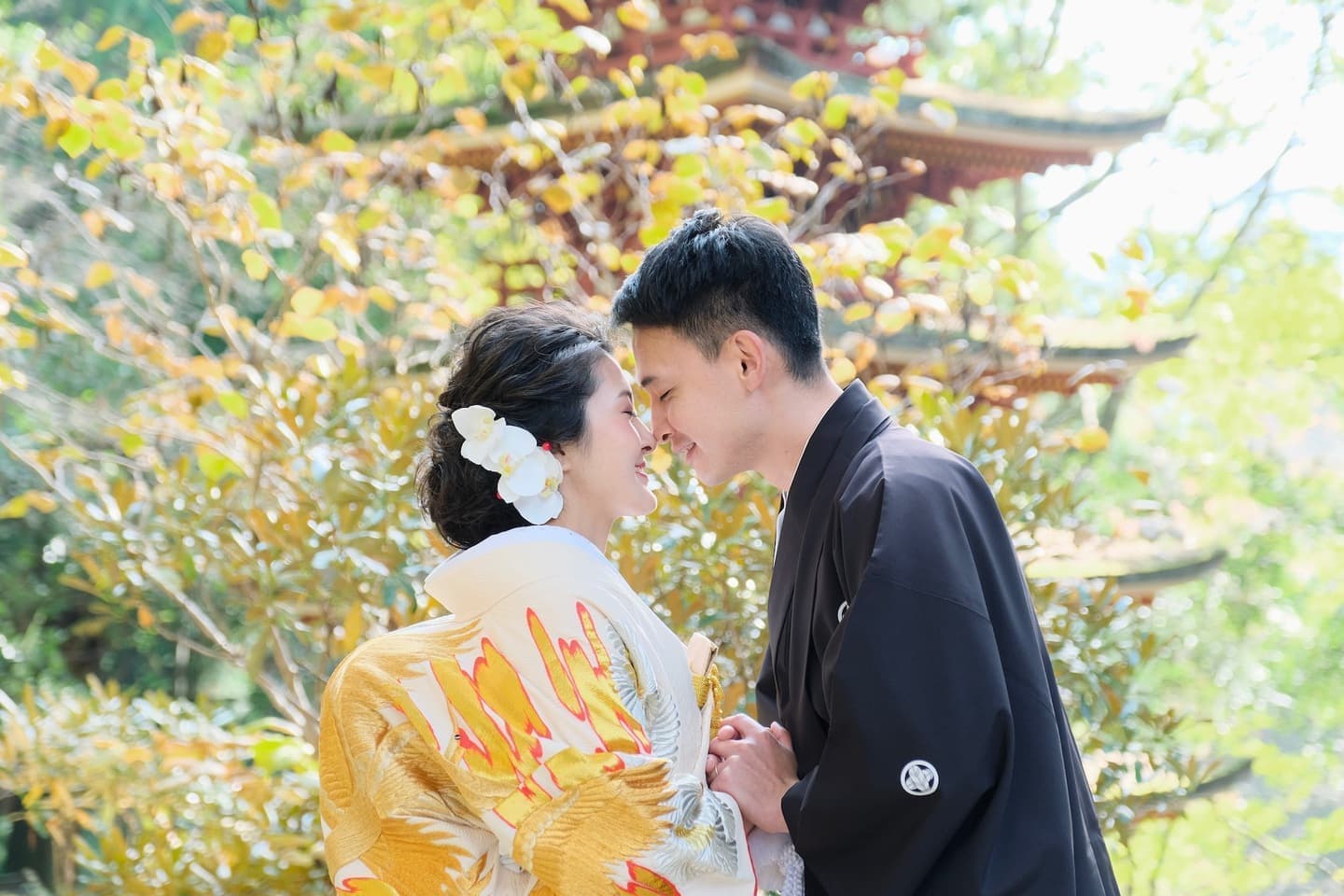 奈良の室生寺での前撮り和装フォトウェディング