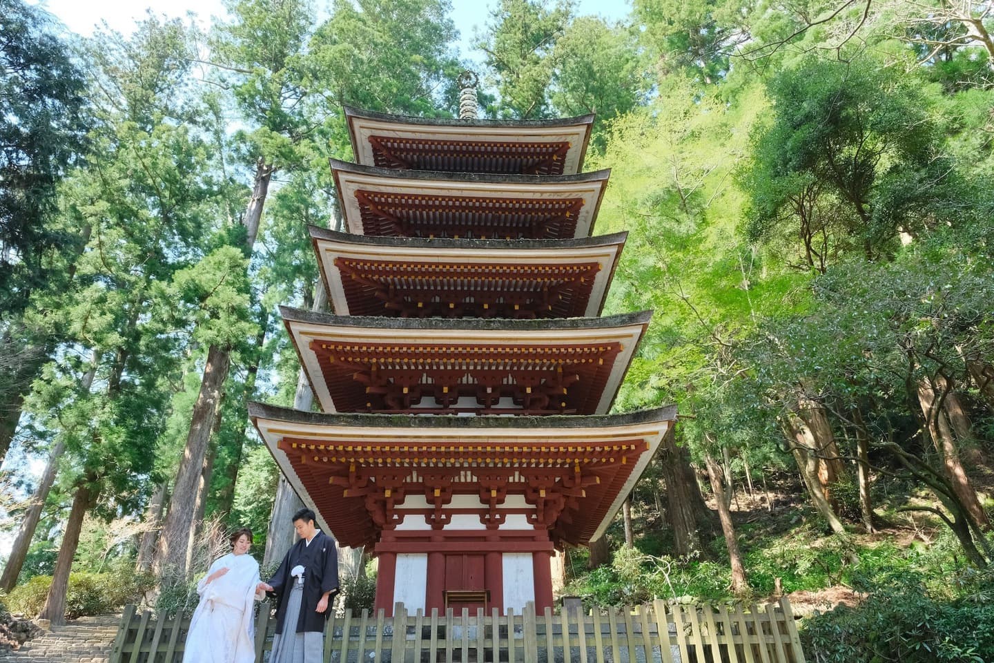奈良の室生寺での前撮り和装フォトウェディング