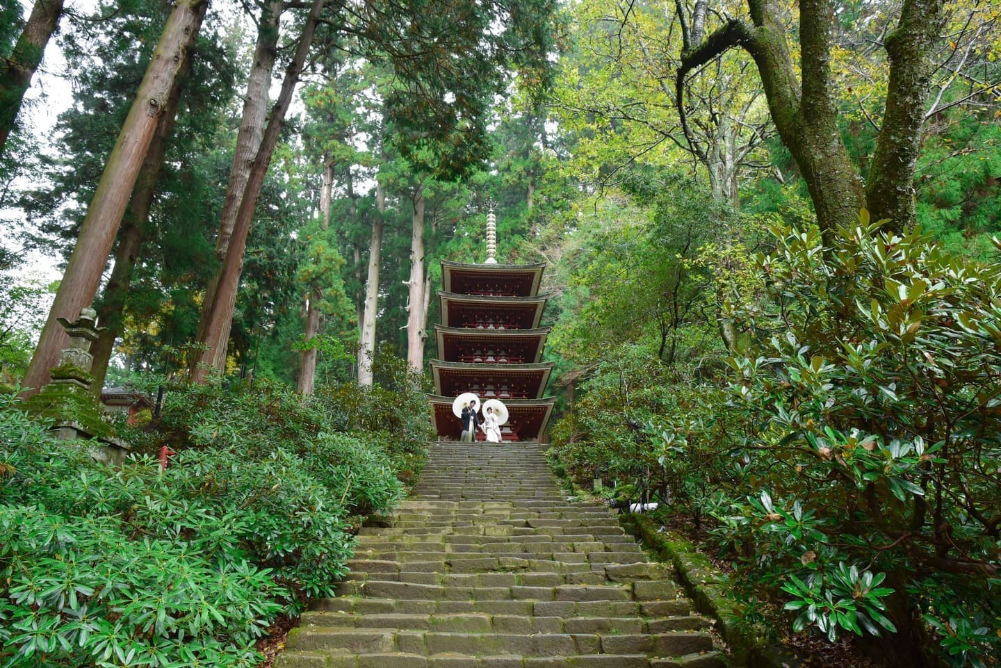 奈良の室生寺での前撮り和装フォトウェディング