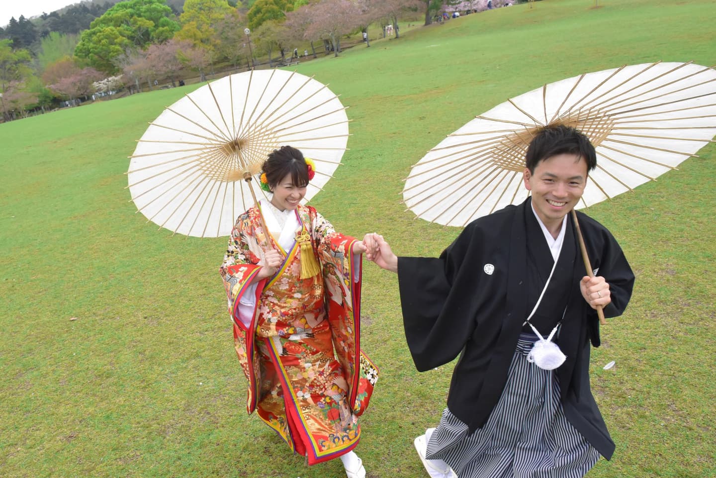 奈良で和装前撮りフォトウェディングの写真