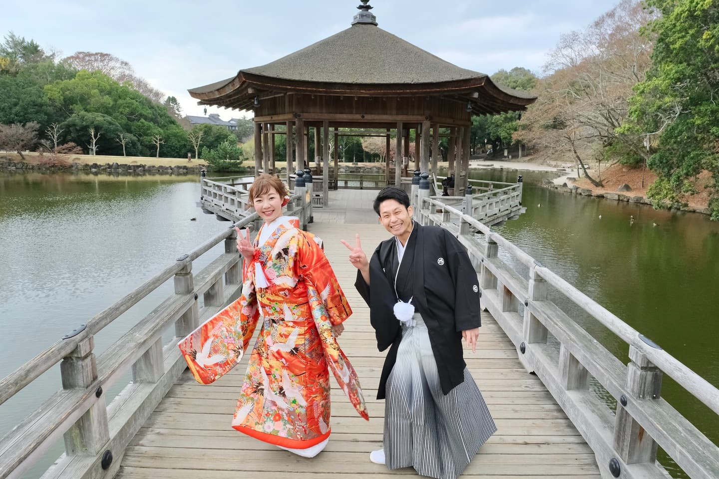 奈良で和装前撮りフォトウェディングの写真