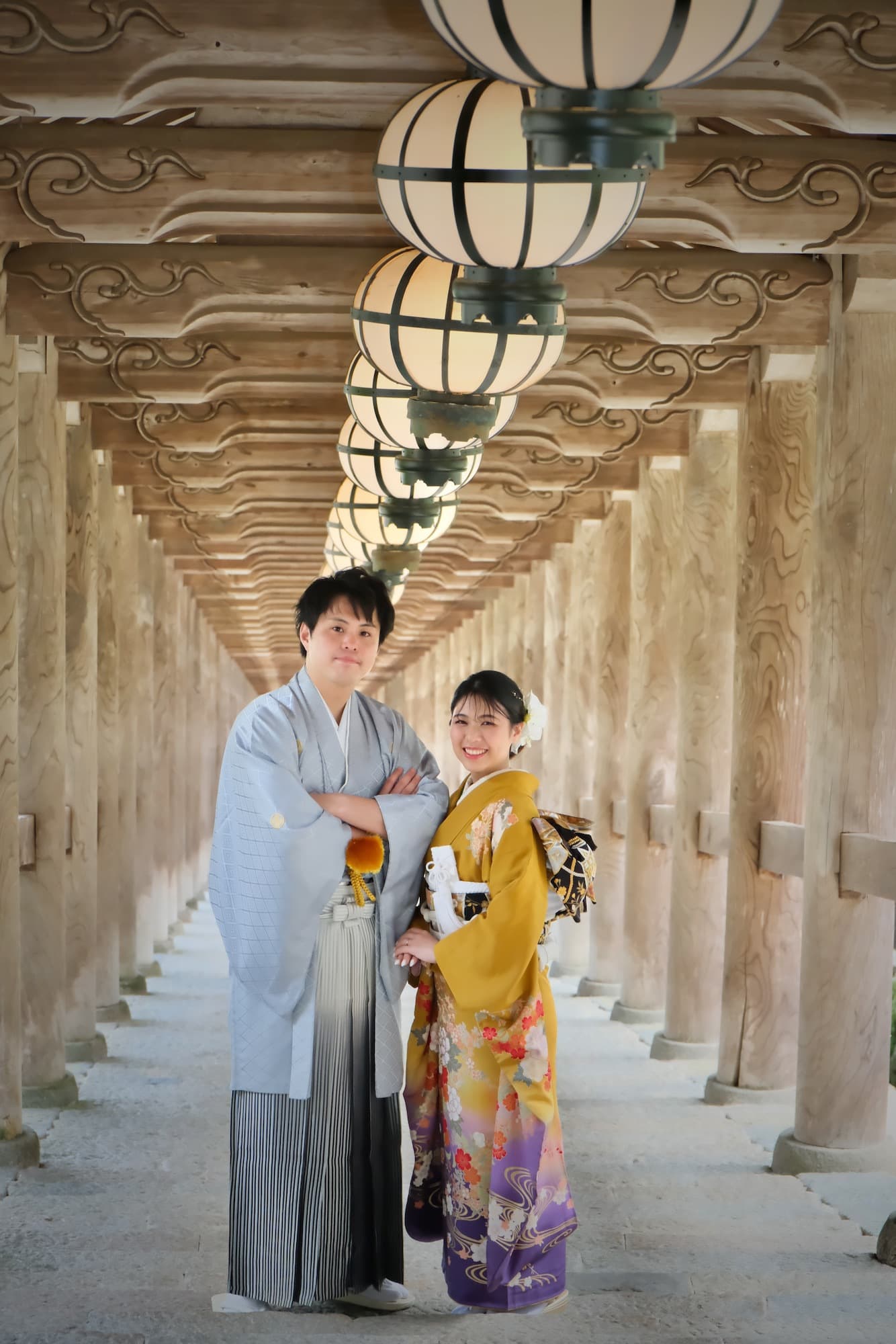 長谷寺で和装前撮りフォトウェディングの写真