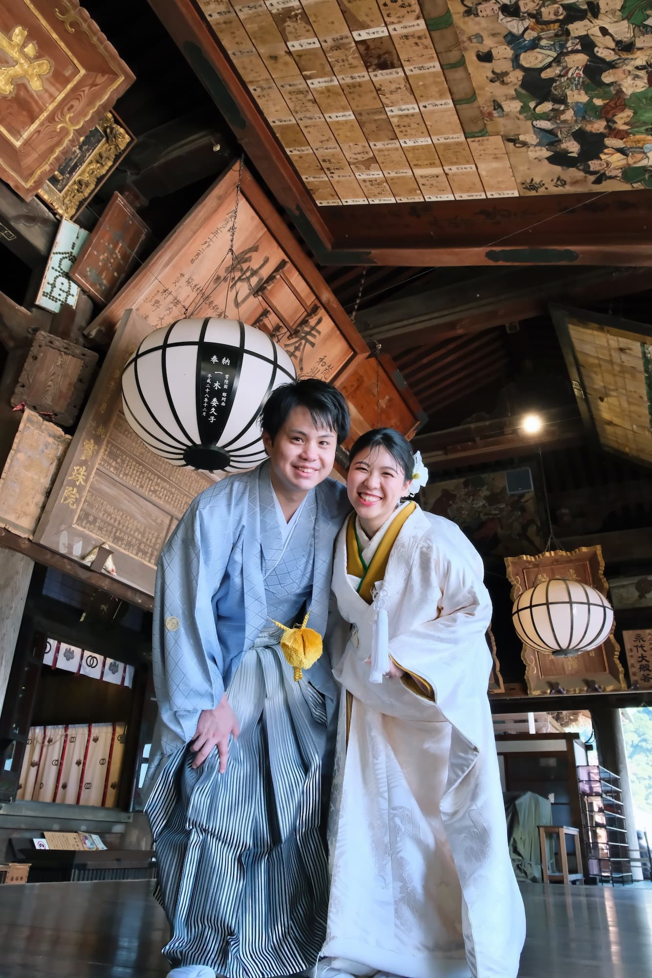 長谷寺で和装前撮りフォトウェディングの写真