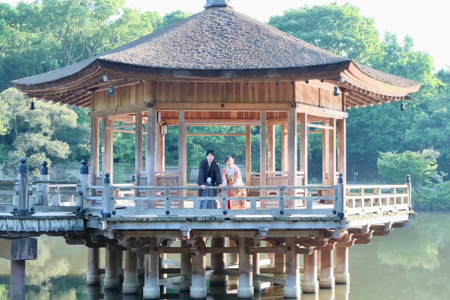 奈良で鹿と和装フォトウェディング