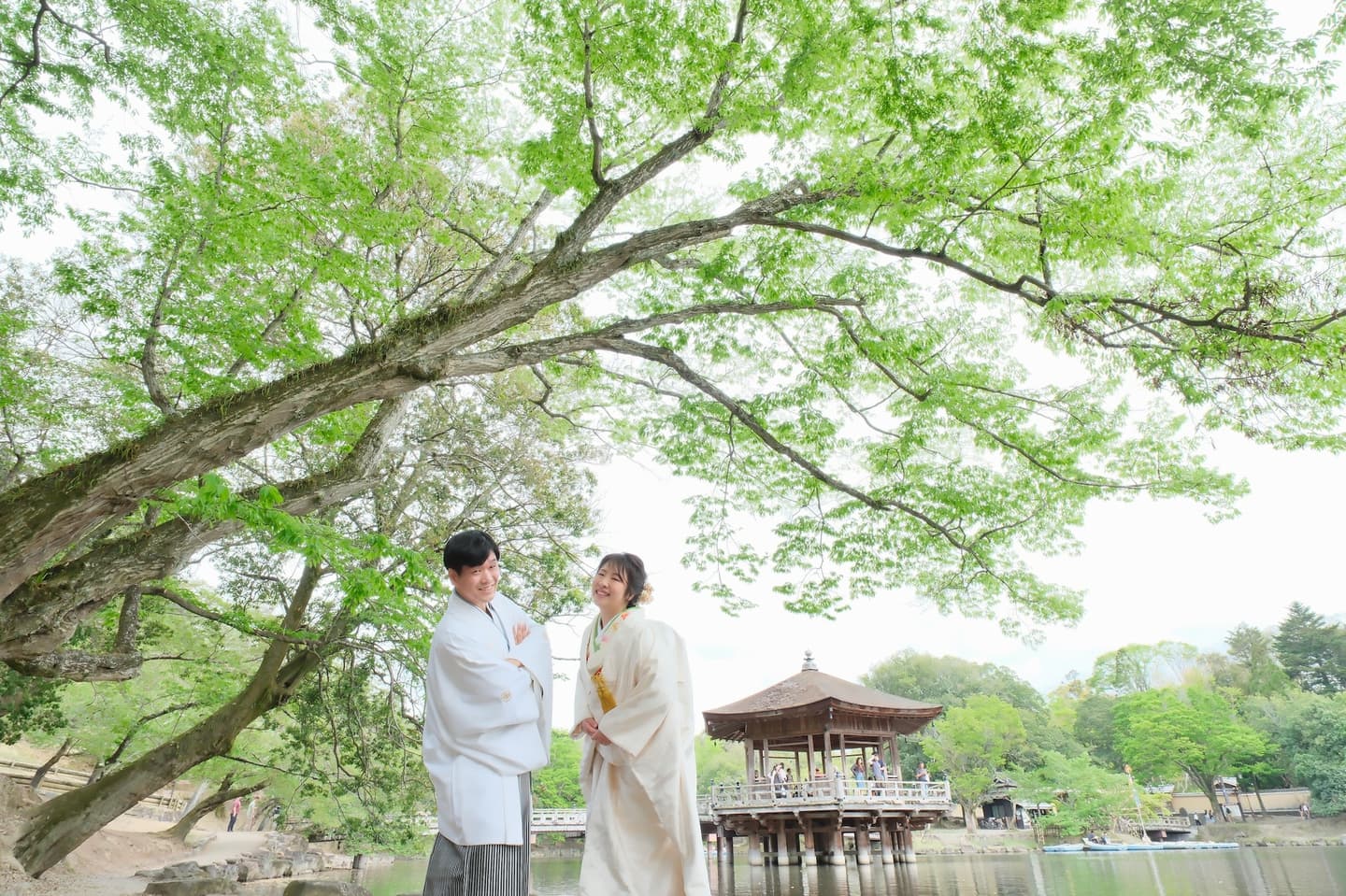 奈良で和装フォトウエディングの花嫁。